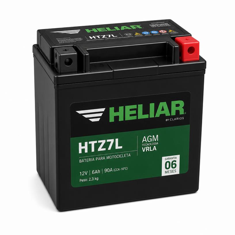 Bateria de moto HELIAR modelo HTZ6L